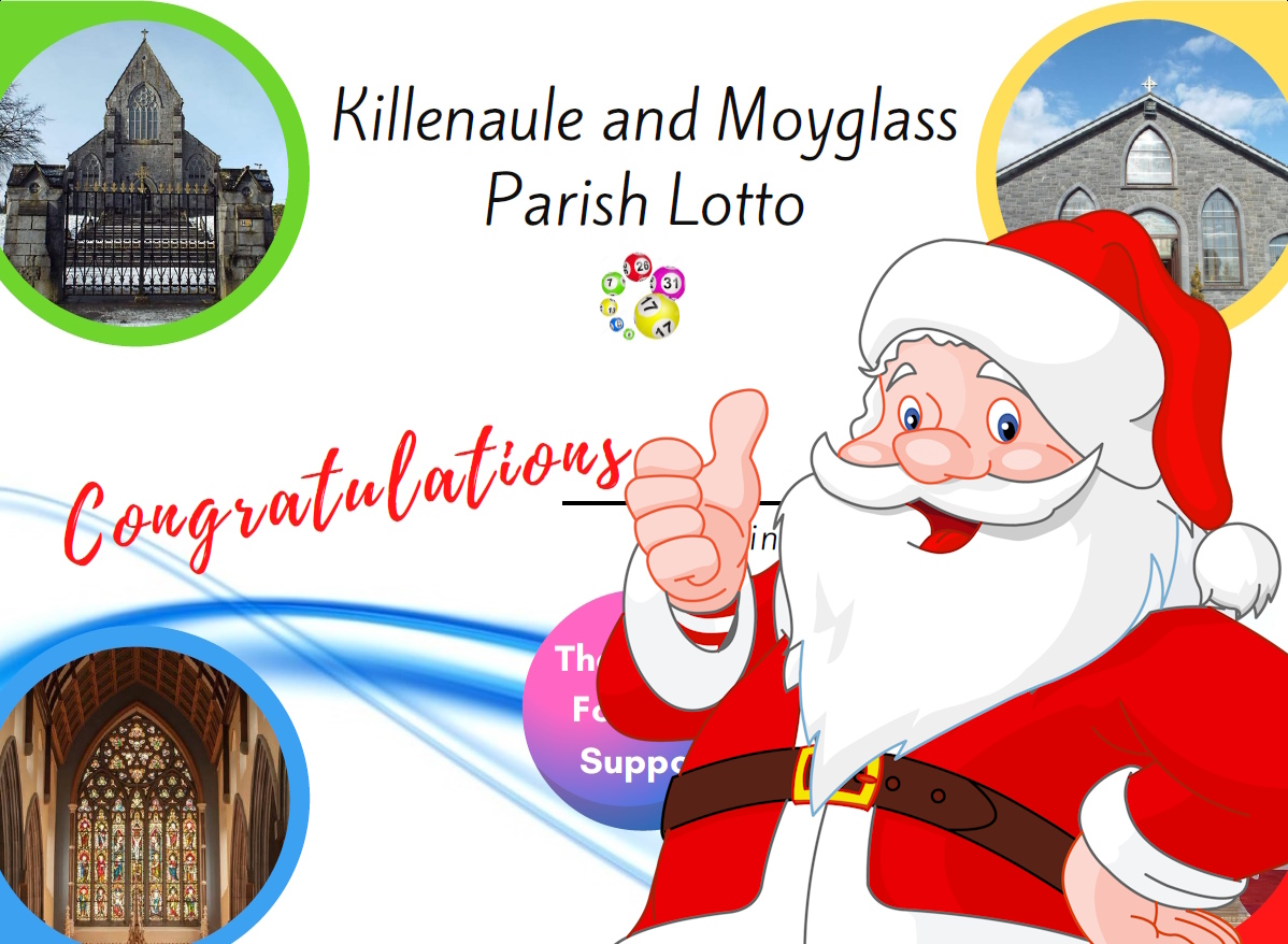 Parish Lotto Christmas Draw Results Killenaule and Moyglass Parish